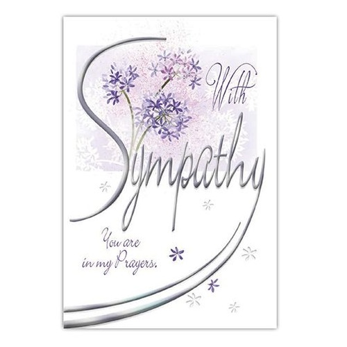 SYMPATHY CARD IN MY PRAYERS