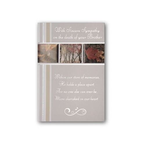 SYMPATHY CARD BROTHER SILVER FOILED