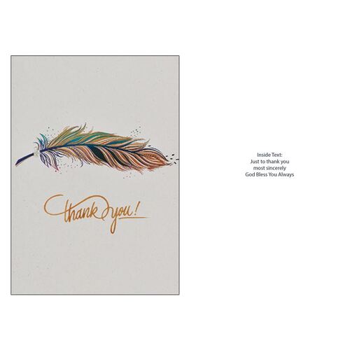 THANK YOU CARD - FEATHER
