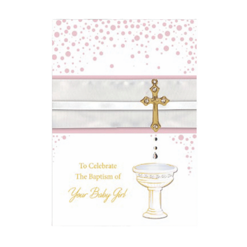 BAPTISM OF BABY GIRL CARD 3D **Limited Stock**