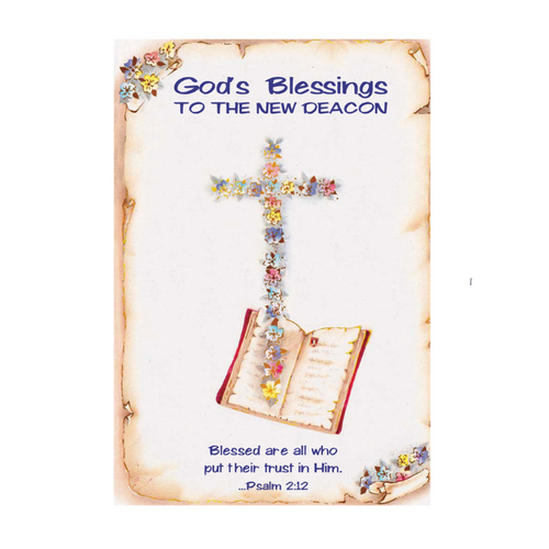 GOD'S BLESSINGS TO THE NEW DEACON CARD