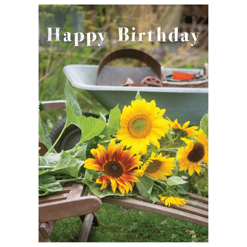 BIRTHDAY CARD - SUNFLOWER GARDENING