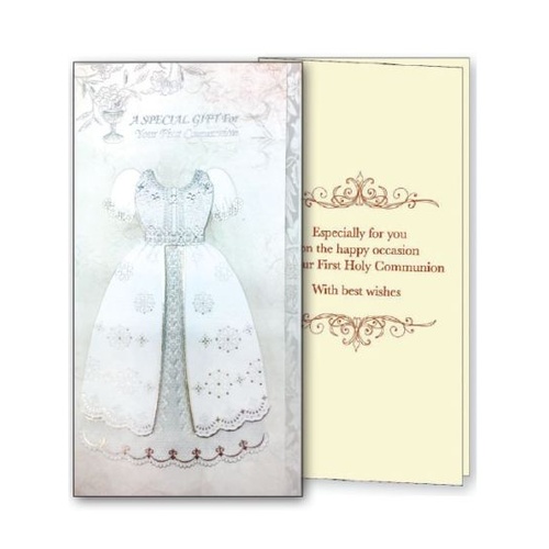 DELUXE HANDCRAFTED GIFT WALLET - GIRL FIRST COMMUNION CARD