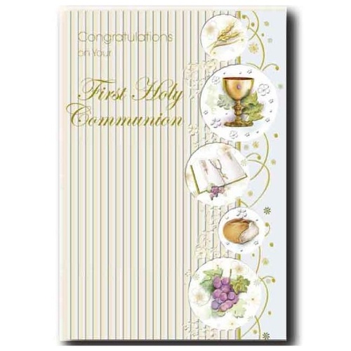 CONGRATULATIONS ON YOUR FIRST HOLY COMMUNION 