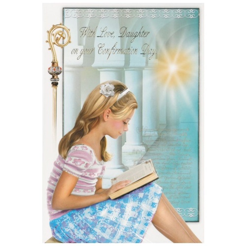 CARD WITH LOVE DAUGHTER ON YOUR CONFIRMATION