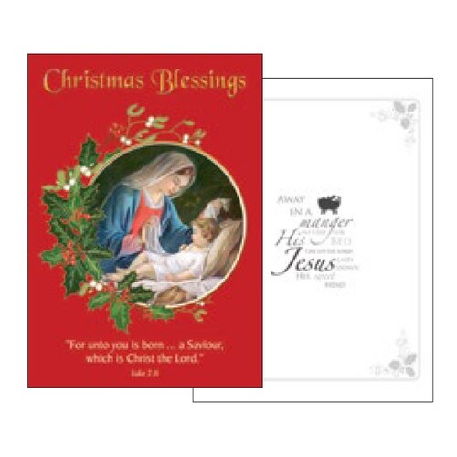 CHRISTMAS CARD WITH INSERT - SINGLE CARD  **Limited Stock**