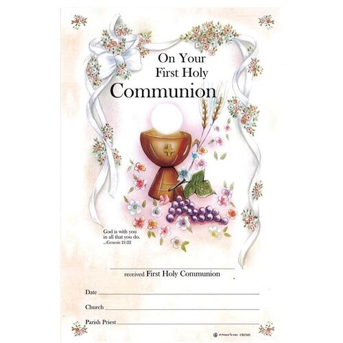 CERTIFICATE COMMUNION WITH KEEPSAKE CARD 