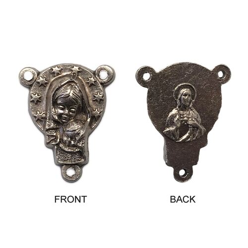 ROSARY CENTRE MOTHER & CHILD 20MM SILVER