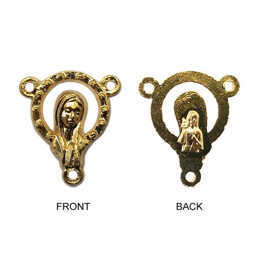 ROSARY CENTRE MARY 16MM GOLD