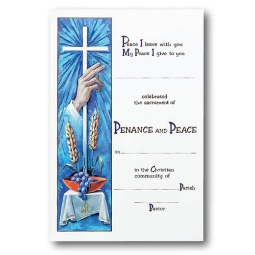 CERTIFICATE RECONCILIATION - HAND, CROSS, WHEAT & GRAPES - SMALL