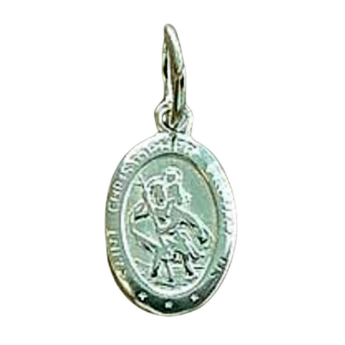 MEDAL ST CHRISTOPHER STERLING SILVER 9x12mm BOXED