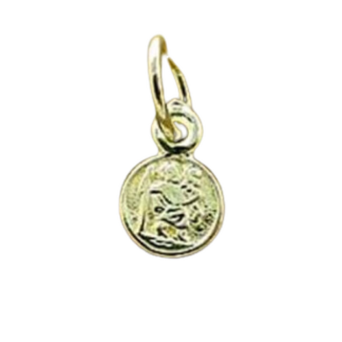 MEDAL ST CHRISTOPHER STERLING SILVER 6mm BOXED -Very Small