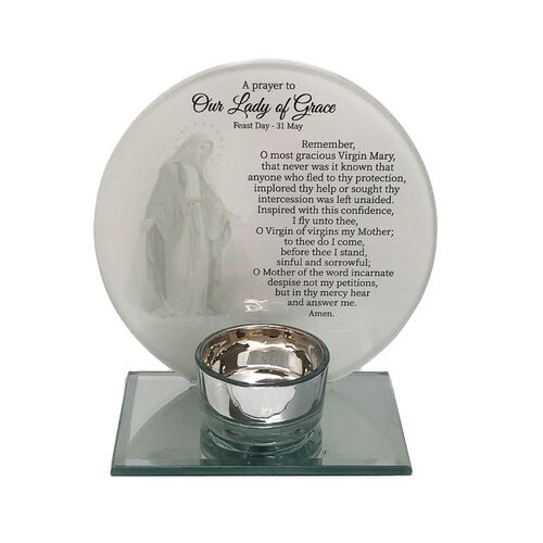 TEALIGHT CANDLE HOLDER OUR LADY OF GRACE