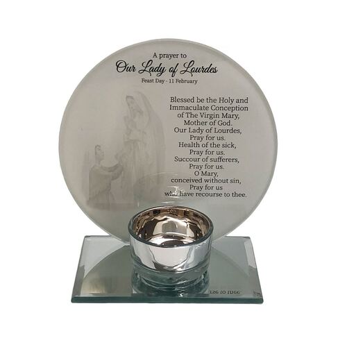 TEALIGHT CANDLE HOLDER OUR LADY OF LOURDES