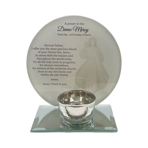 TEALIGHT CANDLE HOLDER DIVINE MERCY