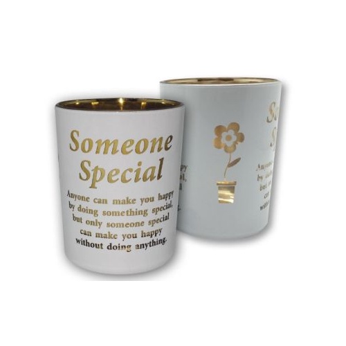 GLASS VOTIVE CANDLE HOLDER - SOMEONE SPECIAL **Limited Stock**