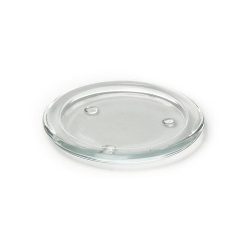 CANDLE HOLDER ROUND GLASS 11CM          