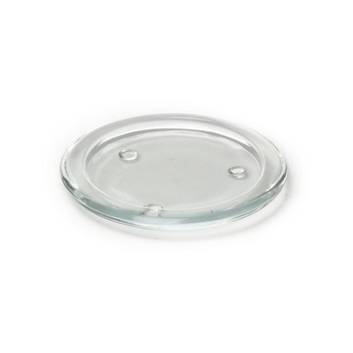 CANDLE HOLDER ROUND GLASS 11CM