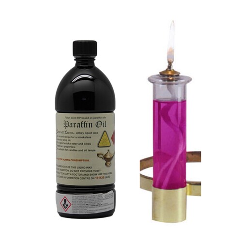 PARAFFIN LAMP OIL COLOURED 1 LITRE - PINK  