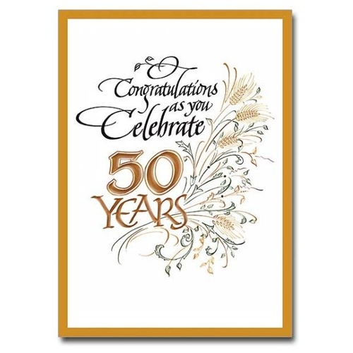 CONGRATULATIONS AS YOU CELEBRATE 50 YEARS