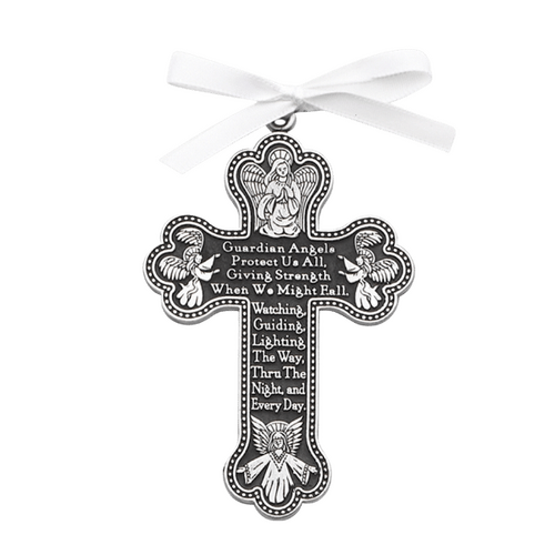 CRIB CROSS GUARDIAN ANGEL 10CM GIFT BOXED             