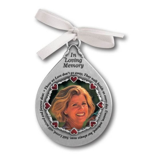 MEMORIAL ORNAMENT - IN LOVING MEMORY TEAR DROP