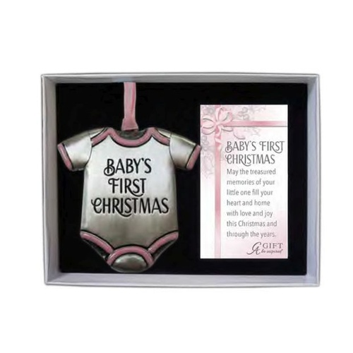 CHRISTMAS ORNAMENT - BABY GIRL'S FIRST CHRISTMAS