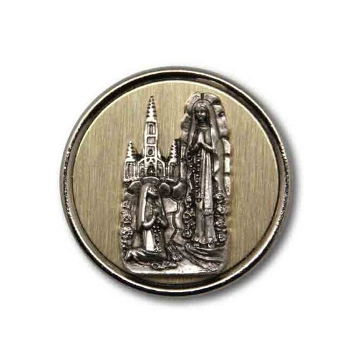 CAR PLAQUE MAGNET ROUND Lourdes