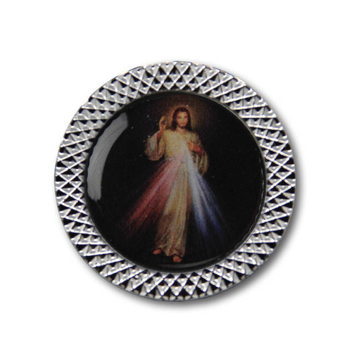 CAR PLAQUE MAGNET ROUND Divine Mercy