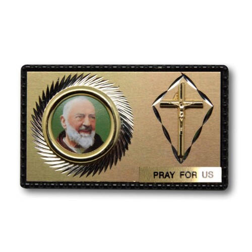 CAR PLAQUE MAGNET RECTANGULAR Padre Pio