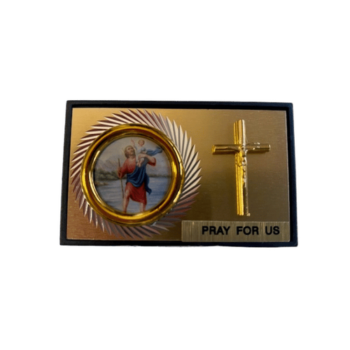 CAR PLAQUE MAGNET RECTANGULAR St Christopher