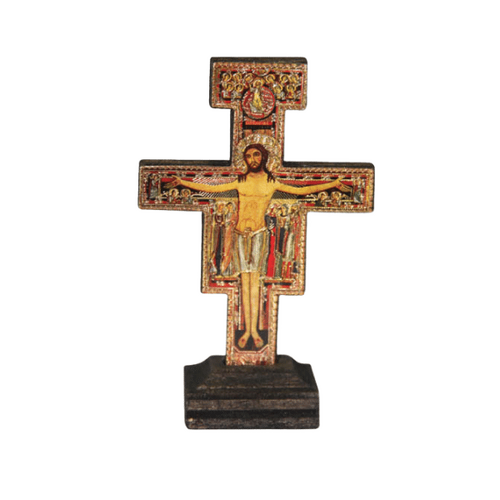 CRUCIFIX STANDING SAN DAMIANO 9cm X 6cm