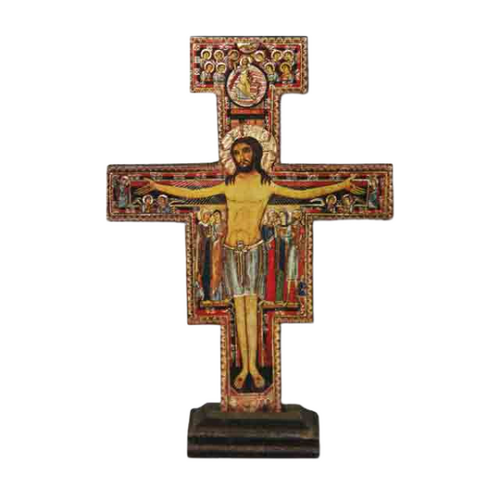 CRUCIFIX STANDING SAN DAMIANO 15cm x 10cm