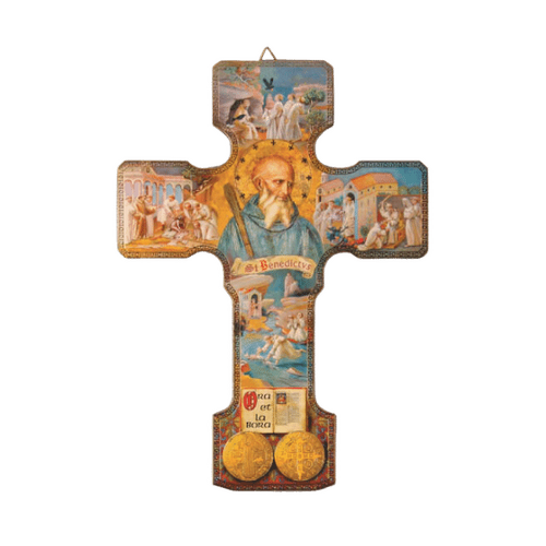 ST BENEDICT CRUCIFIX WOOD LARGE