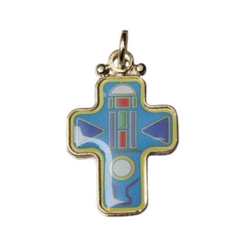 COMMUNION CROSS BLUE ENAMEL  **Limited Stock**