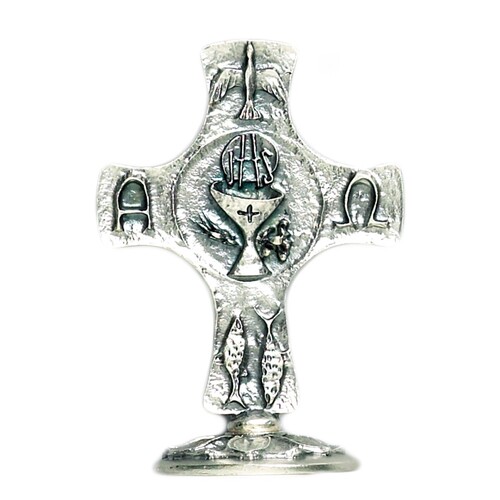 CRUCIFIX STANDING DOVE AND CHALICE