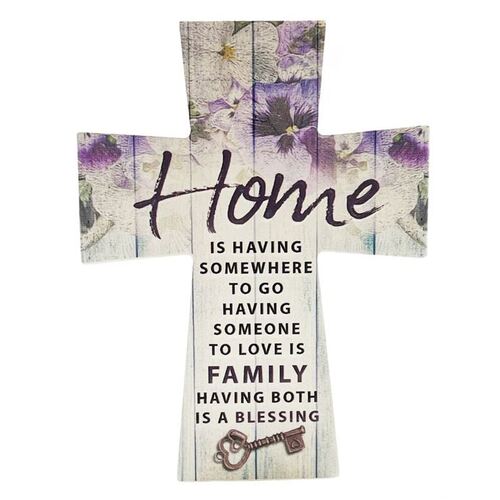 CERAMIC CROSS - HOME & FAMILY