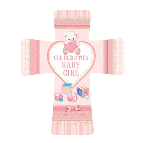 CROSS BABY GIRL PORCELAIN