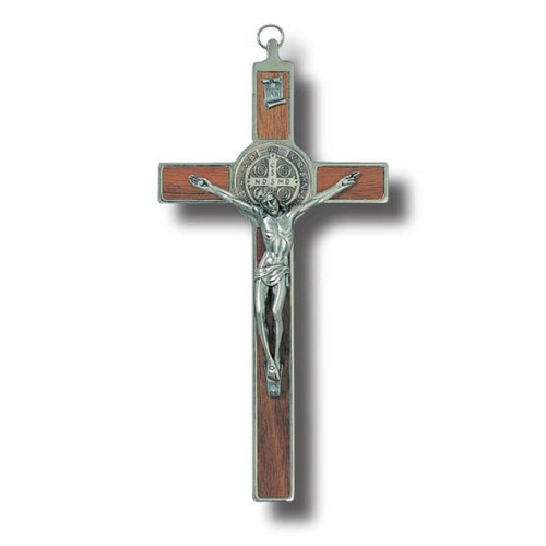 ST BENEDICT CRUCIFIX WOOD 20cm X 10cm