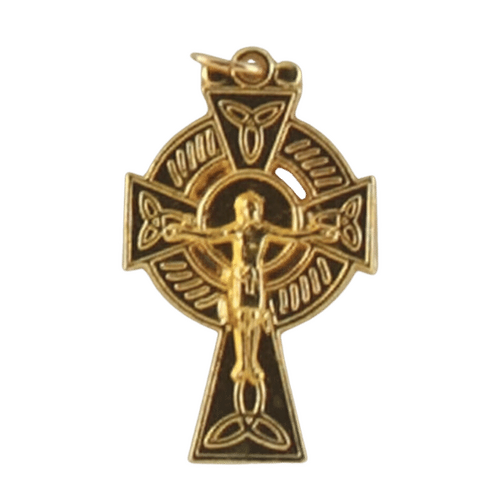CRUCIFIX CELTIC GOLD 36mm **Limited Stock**