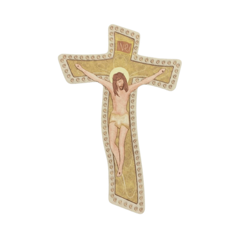 CRUCIFIX POLYMER YELLOW 165 X 115MM **Limited Stock**