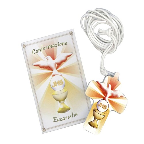 CONFIRMATION/COMMUNION CROSS PENDANT ON CORD