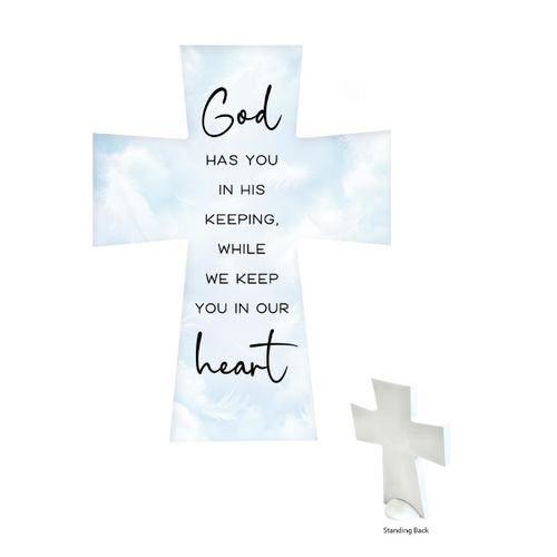 CERAMIC STANDING CROSS - MEMORIAL