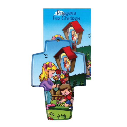 PRAYERS FOR CHILDREN WOOD CROSS AND BOOK SET