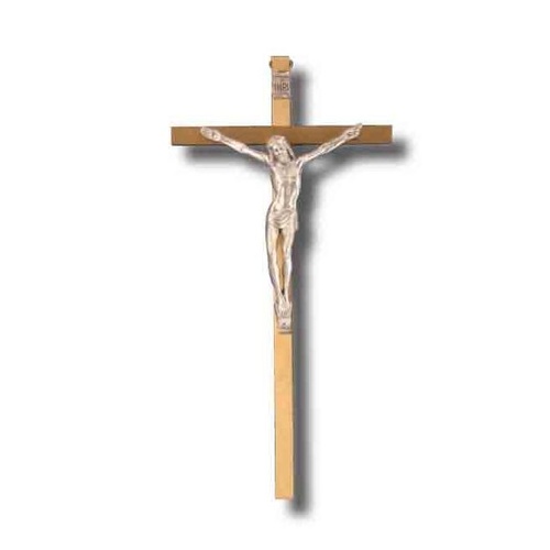 CRUCIFIX WALL BRASS 25cm x 12cm