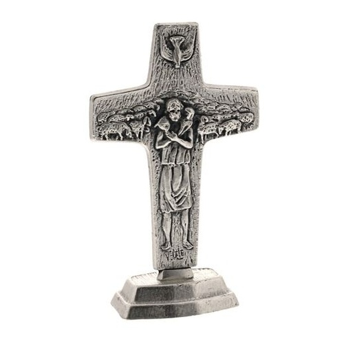 CRUCIFIX STANDING GOOD SHEPHERD 6cm x 3.3cm