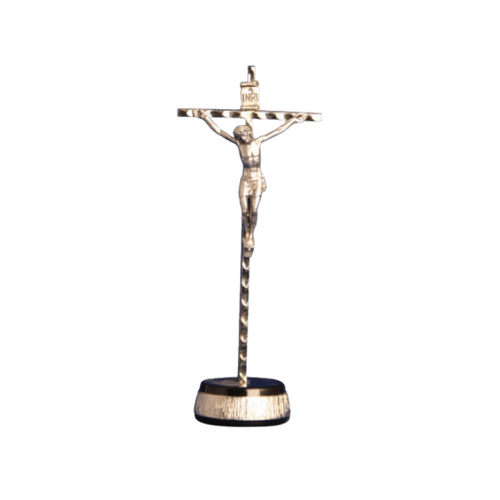 CRUCIFIX STANDING METAL 13cm X 5.5cm