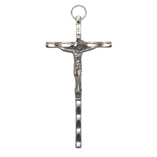 CRUCIFIX METAL SILVER 7cm