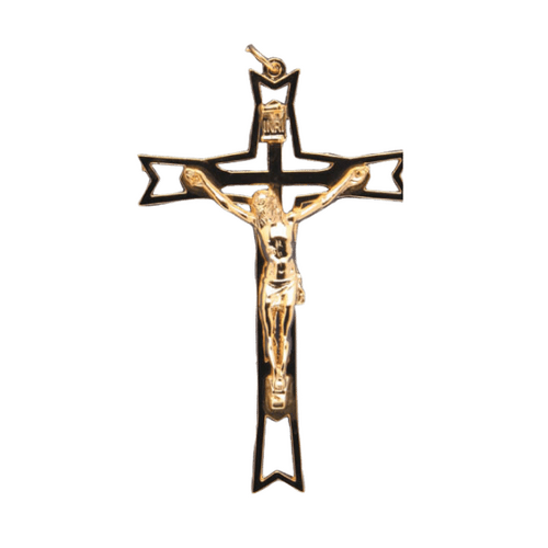 CRUCIFIX WALL GOLD METAL 13cm X 8cm