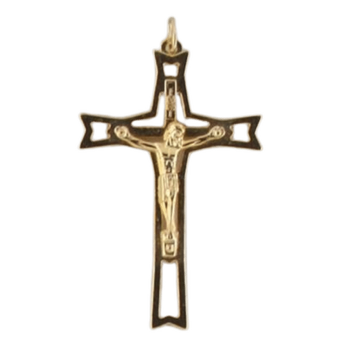 CRUCIFIX LARGE GOLD METAL